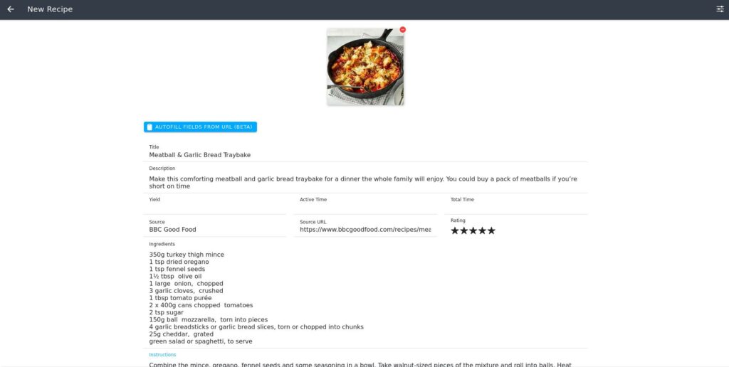 recipesage recipe manager