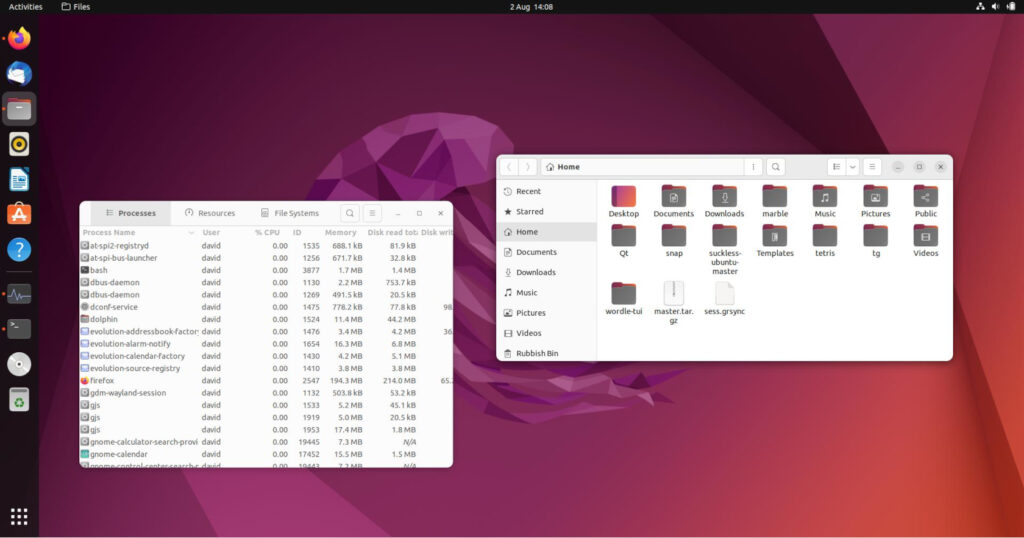 gnome desktop with ubuntu