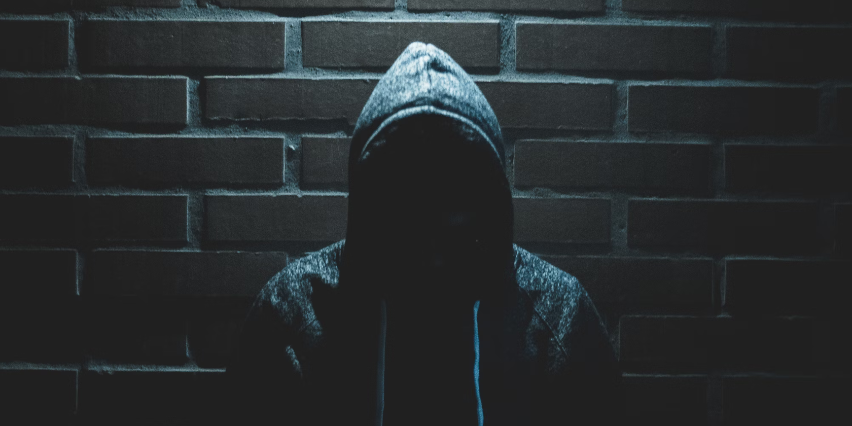 Someone wearing a hoody - standing against a brick wall. Face is not visible