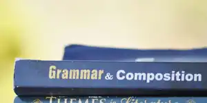 spine of a book titled Grammar and composition